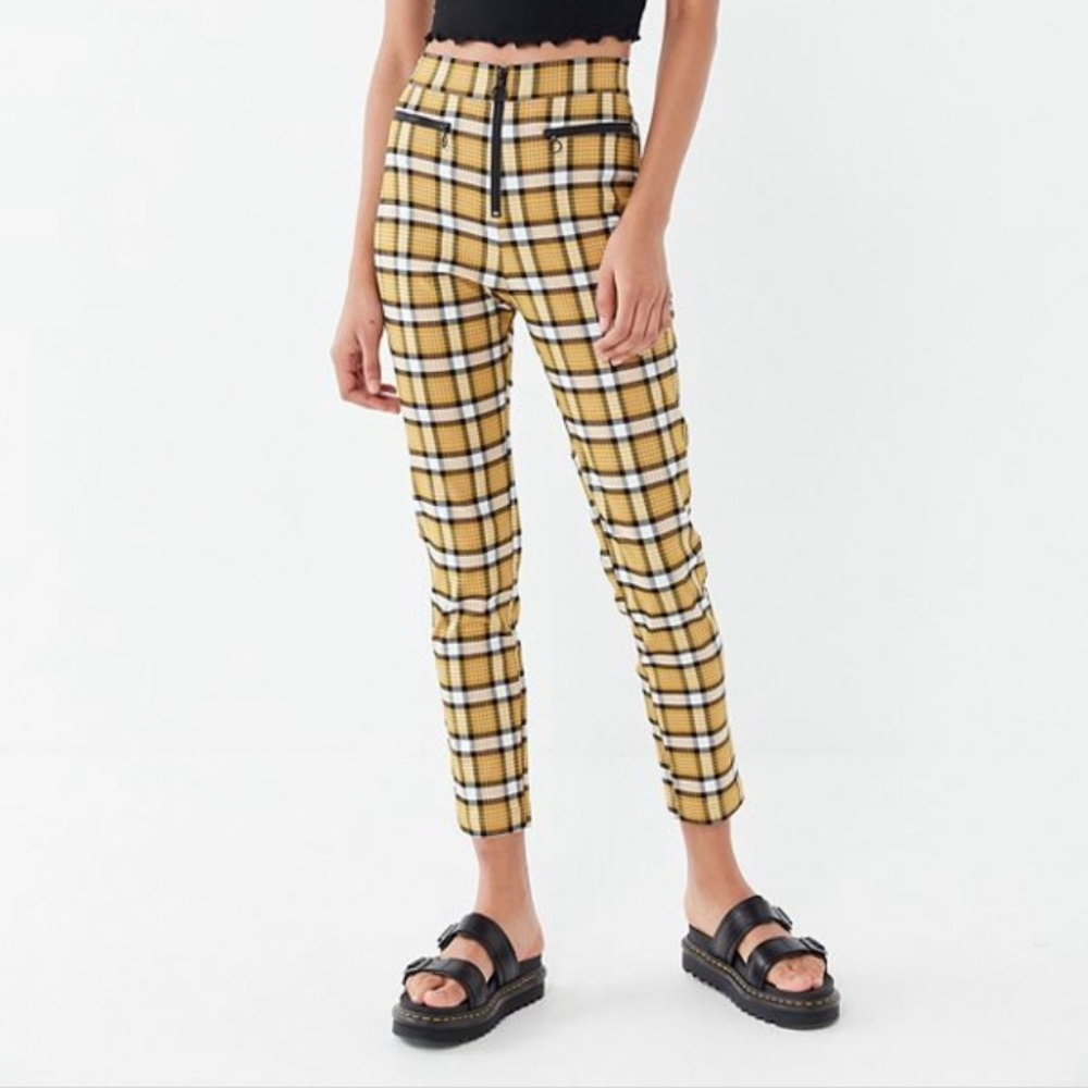 Urban Outfitters Yellow Plaid Pants